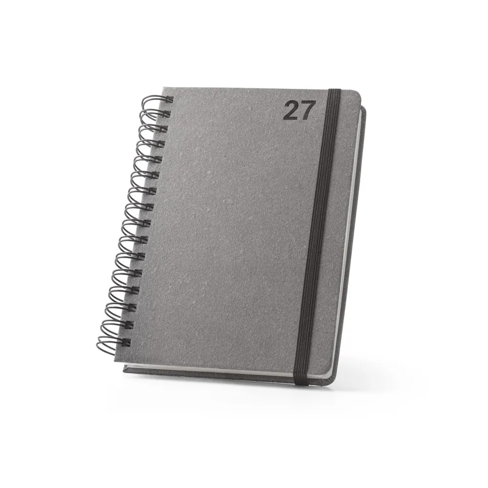 SIMMEL A5. Agenda A5, com argolas, em pele (58% reciclada) - Thumbnail 4