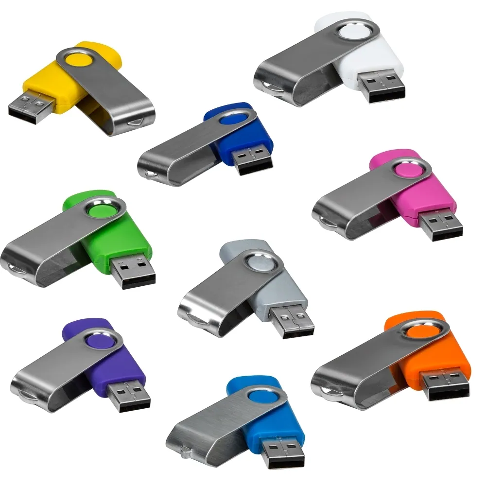 Pen Drive Giratório Metálico 4GB/8GB/16GB/32GB - Thumbnail 2