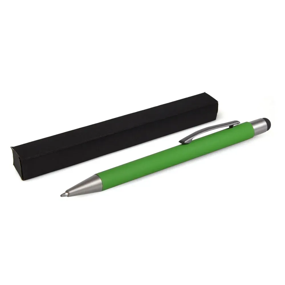 Caneta Esferográfica Em Alumínio Com Ponta Touch - Verde