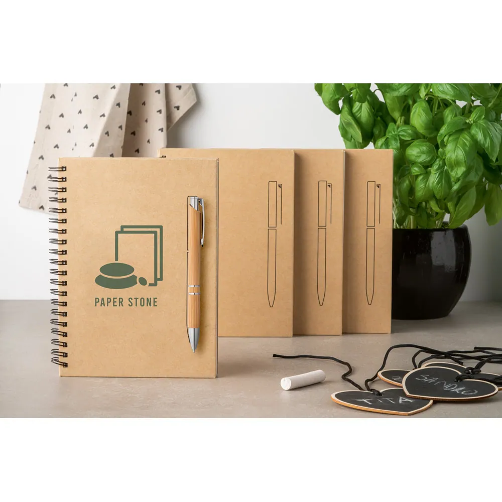 ROCK. Caderno B6 de capa dura em papel kraft (120 g/m²), com páginas lisas - Thumbnail 6