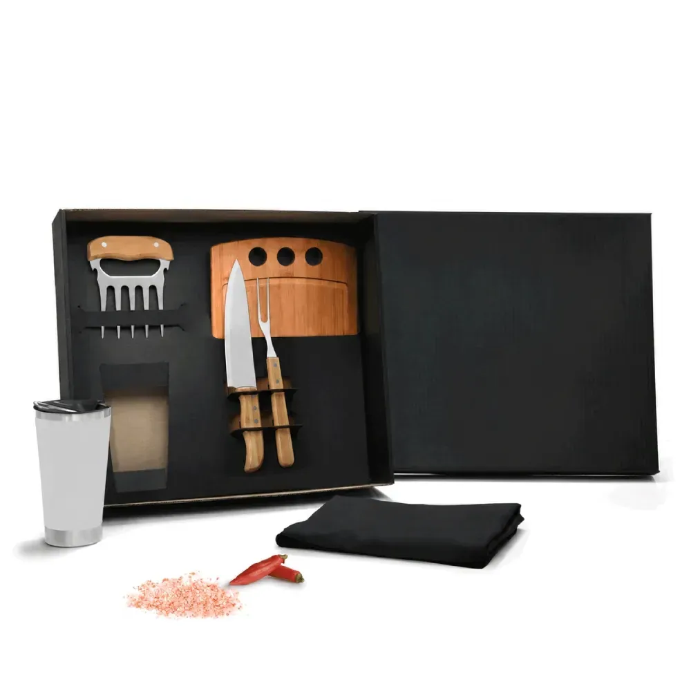Kit Para Churrasco Com Copo Térmico - 6 Pçs