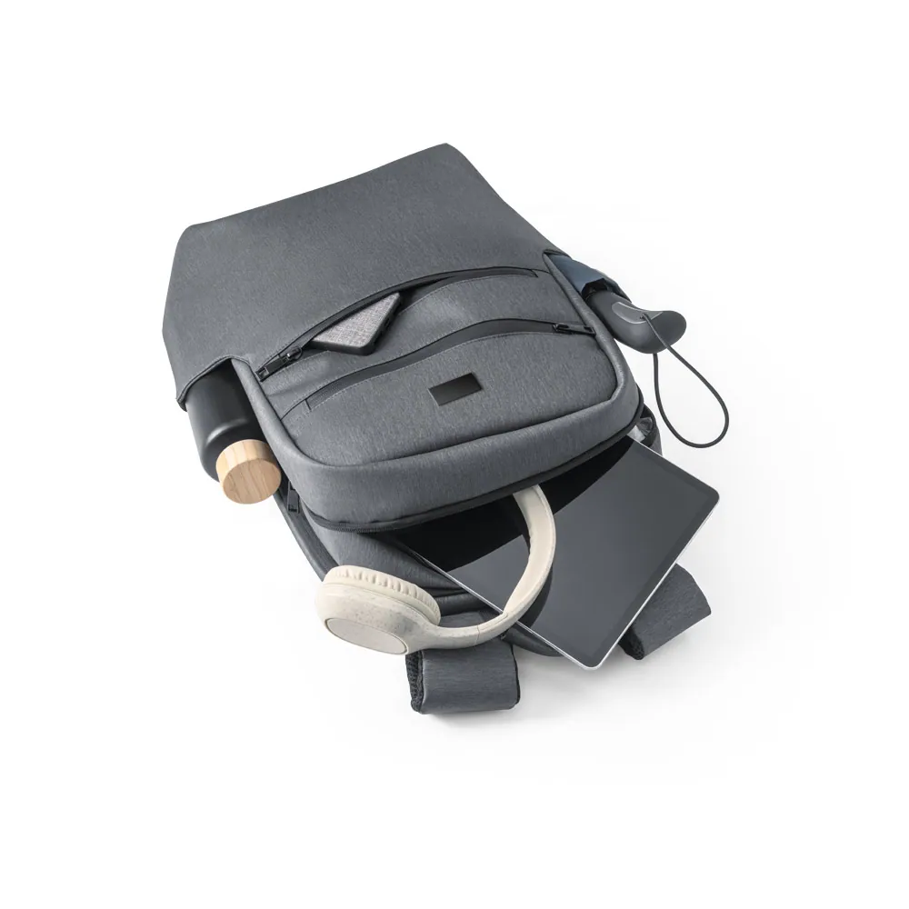 FORTALEZA. Mochila para notebook (17") em Nylon 2Tone impermeável (14 L) - Thumbnail 4