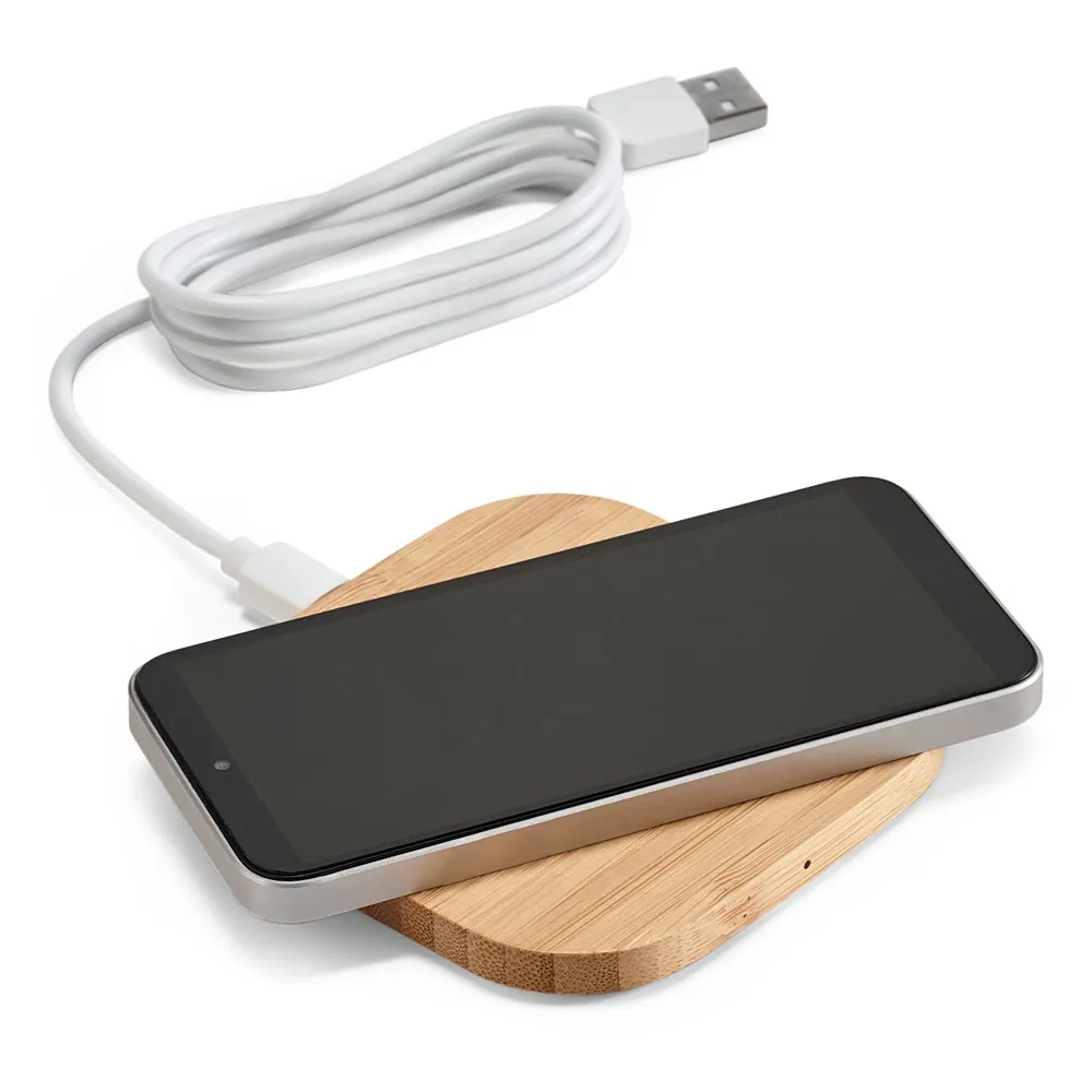 ECOPOWER. Carregador por indução super-rápido em bambu (15W) - Thumbnail 2