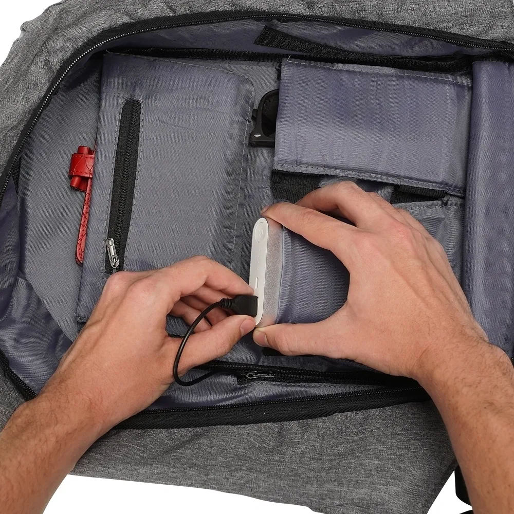 Mochila Anti-Furto USB 24L - Thumbnail 6