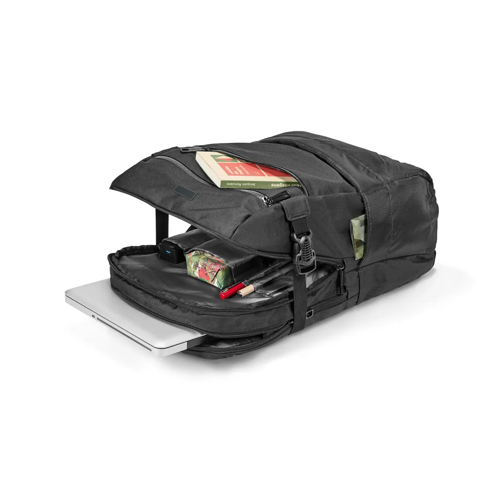 ZIPPERS PLATE. Mochila para notebook (15.6'') em 840D jacquard com dois compartimentos forrados (25 L) - Thumbnail 3