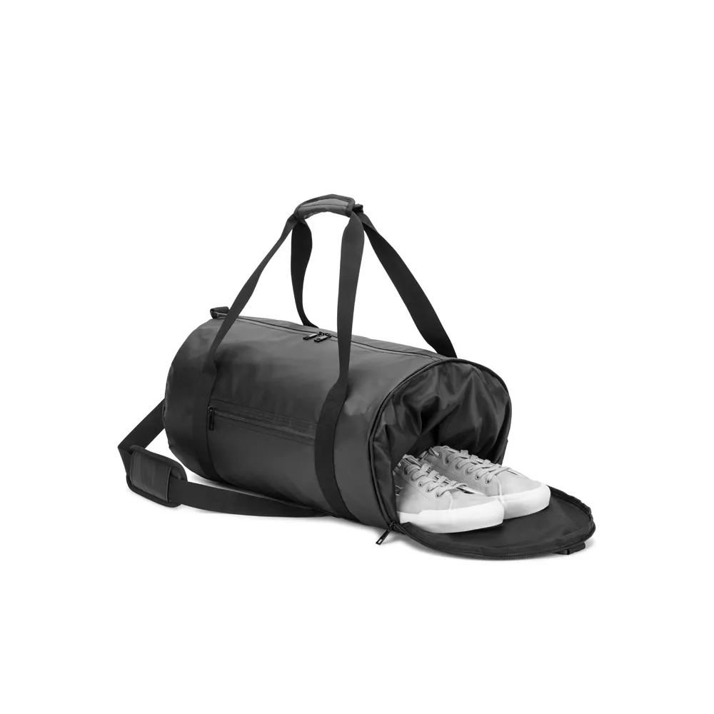OSASCO SPORT. Bolsa esportiva em formato cilíndrico em poliéster reciclado 600D de alta densidade com compartimento lateral para sapatos (32 L) - Thumbnail 5