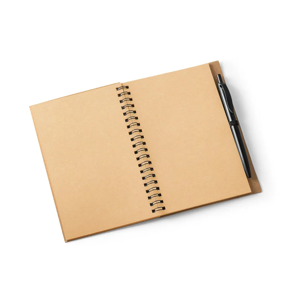 VICENTE. Caderno B6 de capa dura em cortiça e PET 100% reciclado, com páginas lisas recicladas - Thumbnail 4
