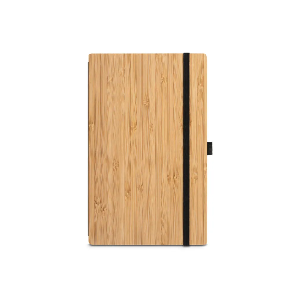 BUARQUE POCKET. Caderno de bolso com capa e contracapa em placa de bambu e lombada em poliéster 100% reciclado, com páginas lisas recicladas - Thumbnail 2