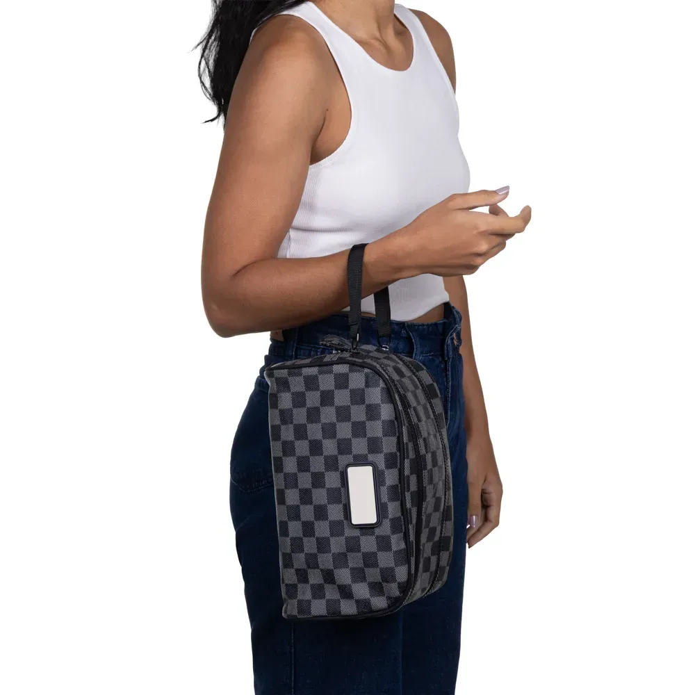 Necessaire Em Pvc - Xadrez - Thumbnail 7