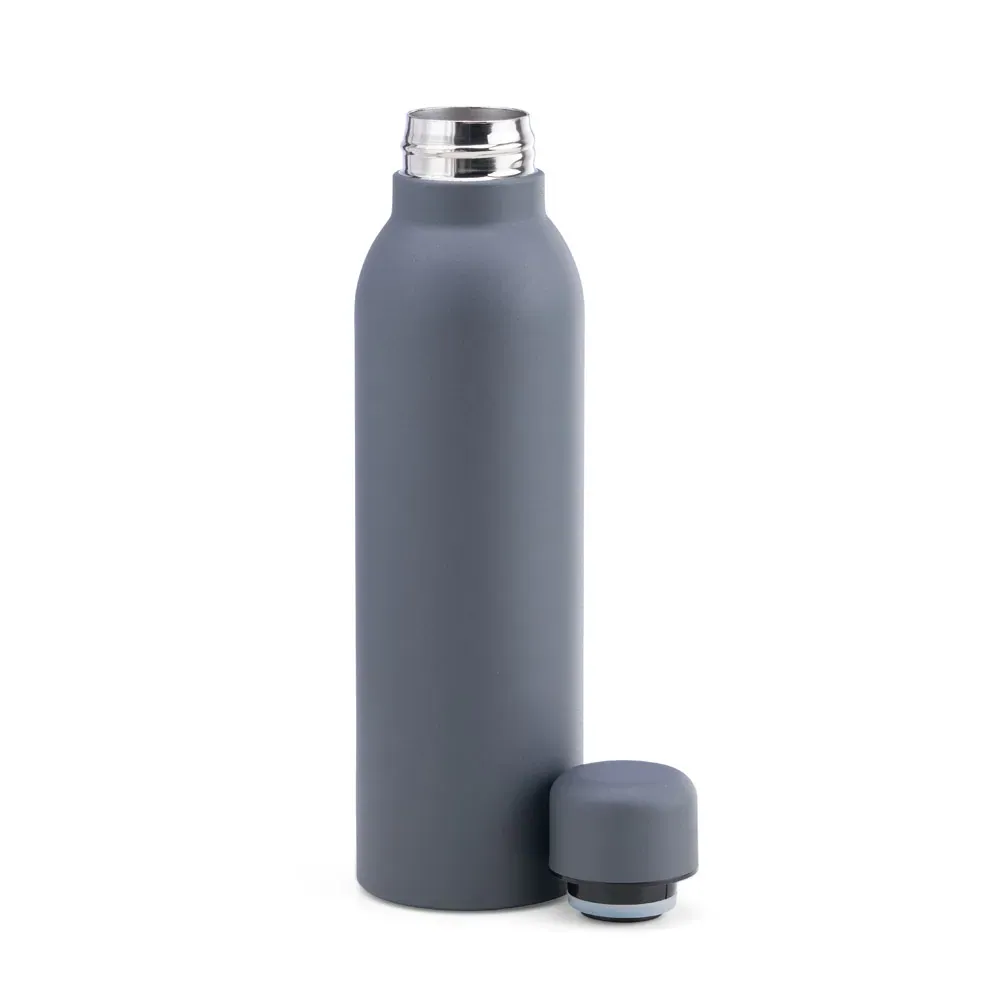 Garrafa Em Inox Parede Dupla - Cinza - 470 Ml - Thumbnail 2
