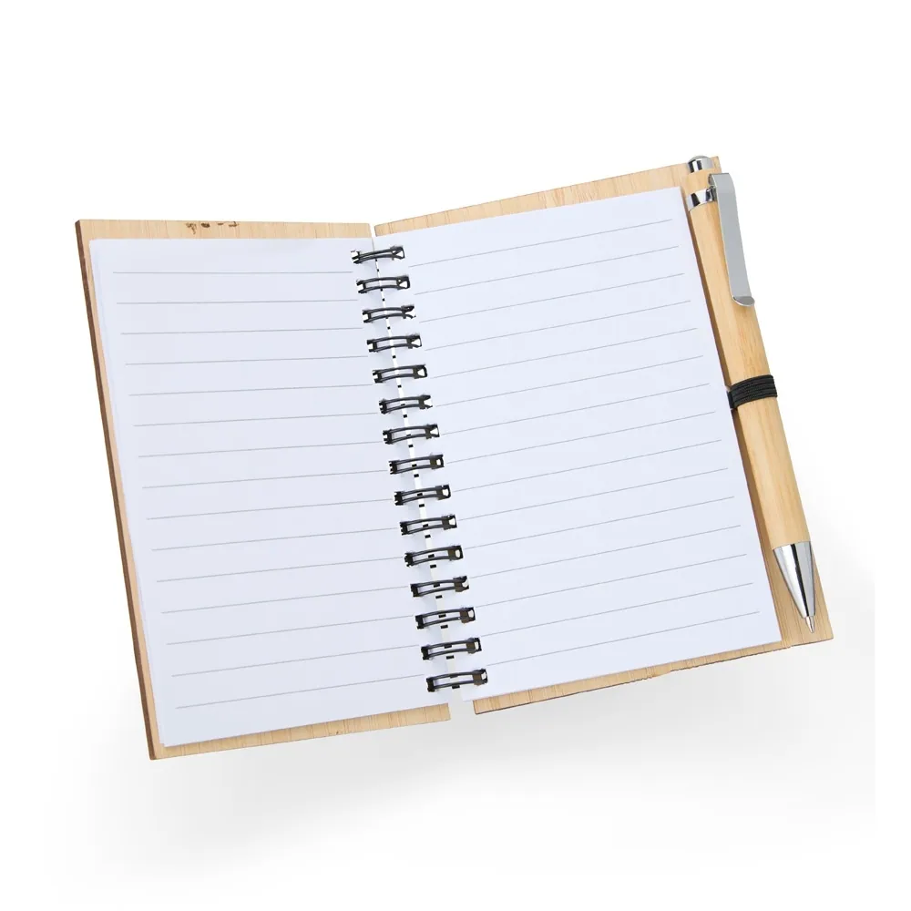 Caderno de Bambu com Caneta - Thumbnail 2