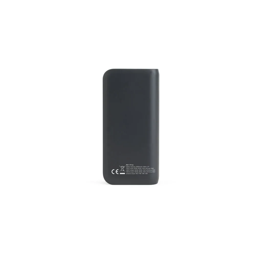BECKER 20. Bateria portátil com carregador por indução super-rápido (20.000 mAh), em ABS 100% reciclado - Thumbnail 3