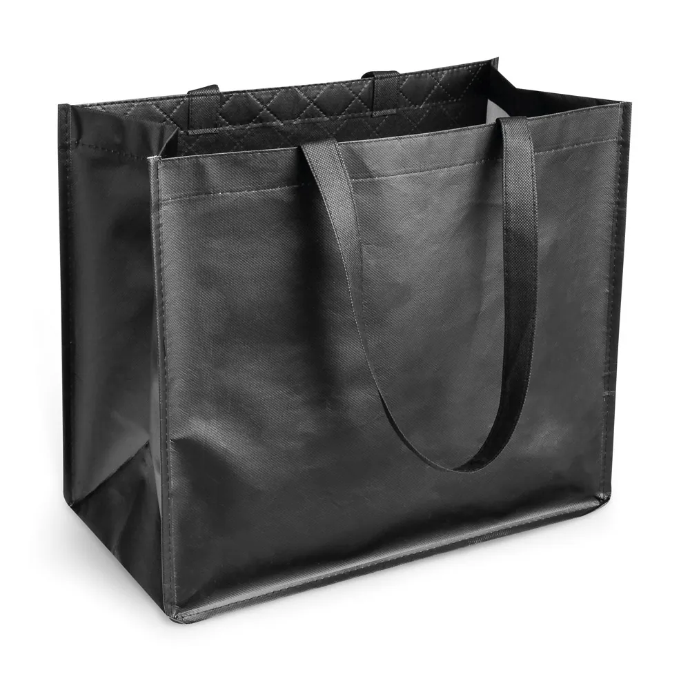 ARLETA. Sacola em non-woven laminado (110 g/m²) com bolso frontal (175 g/m²) - Thumbnail 2