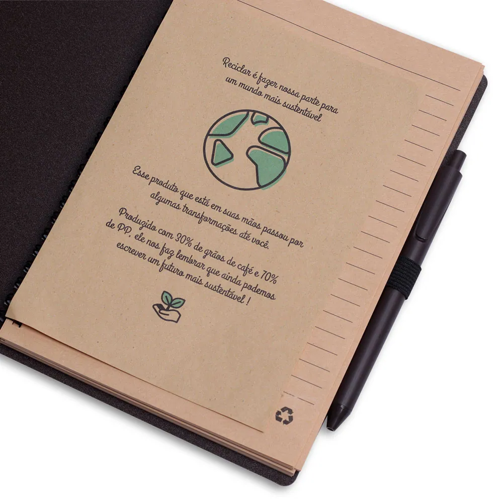 Caderno A5 Capa PP com Caneta - Thumbnail 2