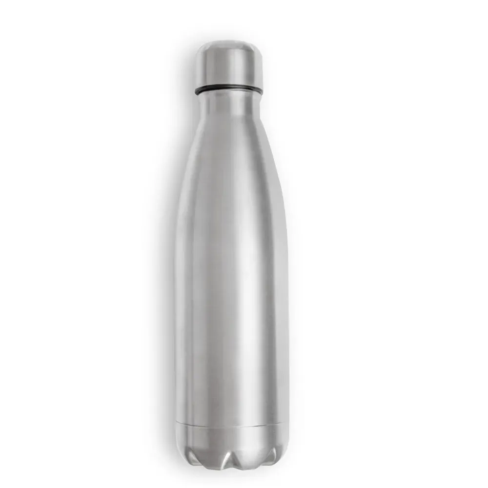 Garrafa Com Tampa Em Aço Inox - Prata - 750Ml - Thumbnail 3