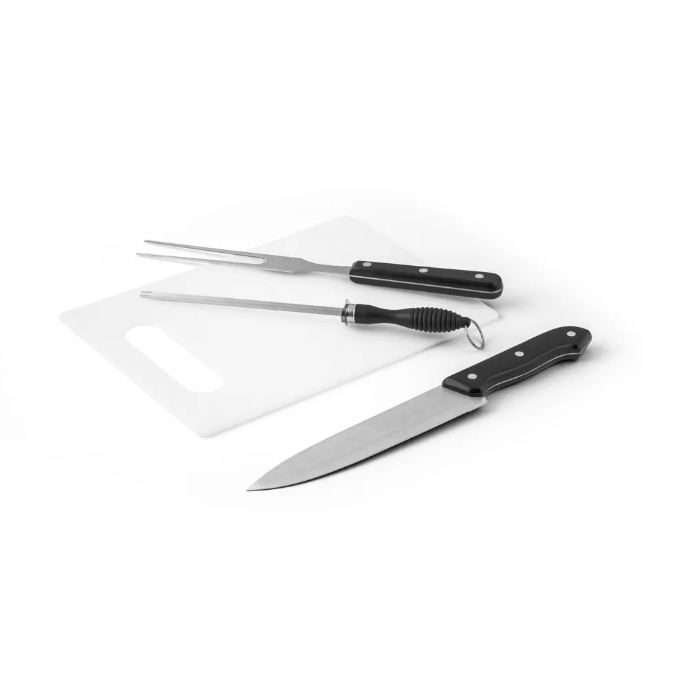 RAVIOLI. Kit churrasco em estojo em 210D com peças em aço inox e PP - Thumbnail 6
