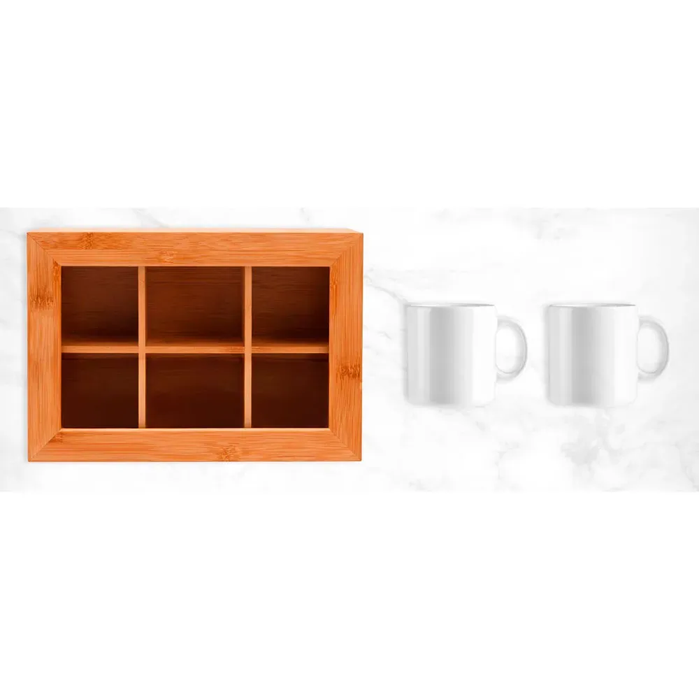 Kit Para Chá Em Bambu E Caneca - 3 Pçs - Thumbnail 2
