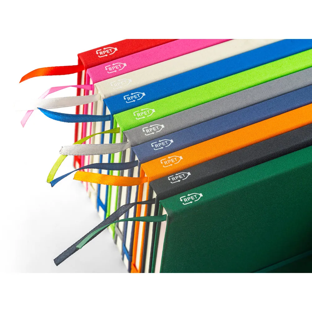 ANNE. Caderno A5 de capa dura em PET 100% reciclado, com páginas pautadas recicladas - Thumbnail 32
