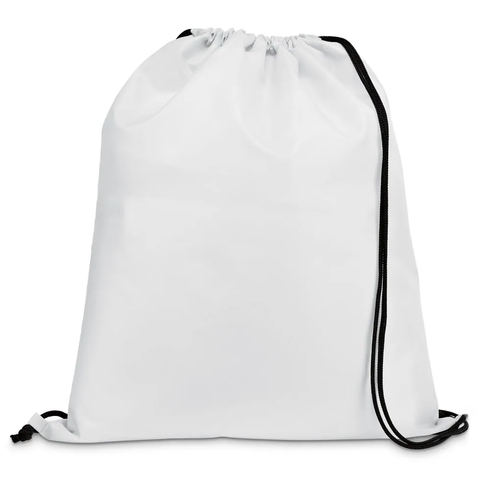 CARNABY. Sacola tipo mochila em 210D com cordões em preto - Thumbnail 18