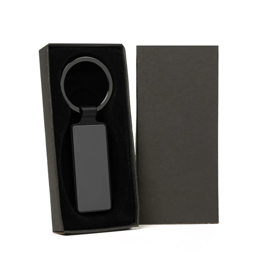 Chaveiro Em Metal - Cinza/Preto