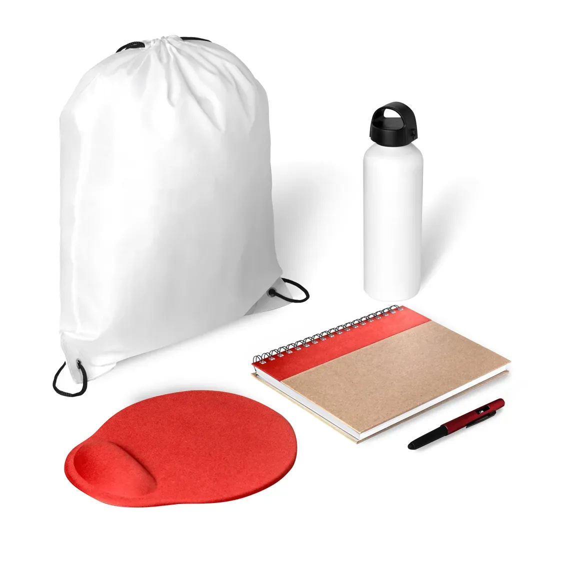 Kit Boas Vindas - 5 Pçs - Branco/Vermelho - Thumbnail 2