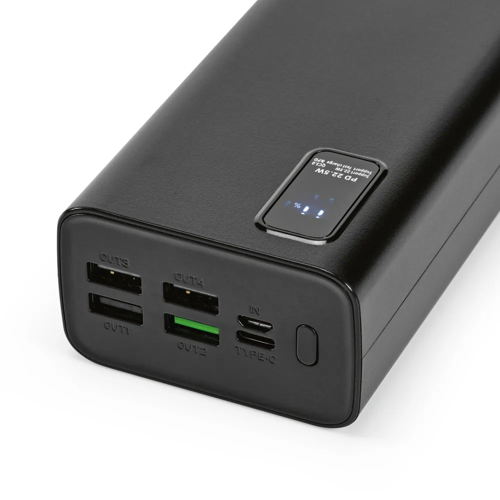 GURDON. Bateria portátil em ABS 100% reciclado (30.000 mAh) - Thumbnail 5