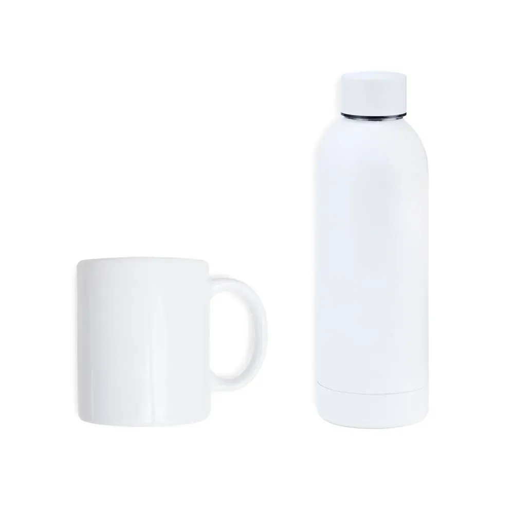 Kit Garrafa E Caneca - Branco - 2 Pçs - Thumbnail 2