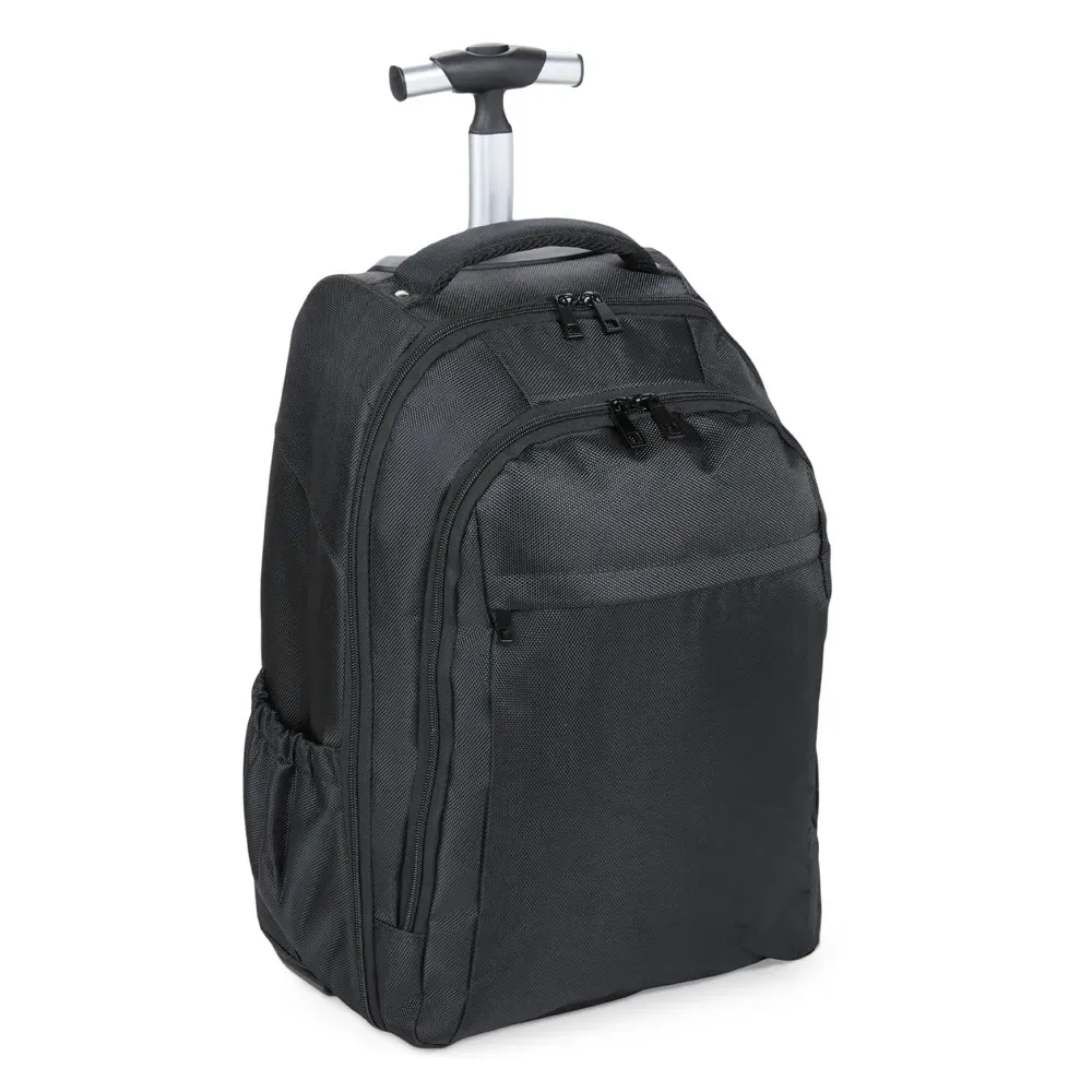 Mochila Em Polyester 600D Com Rodinha - 35L - Preta - Thumbnail 8