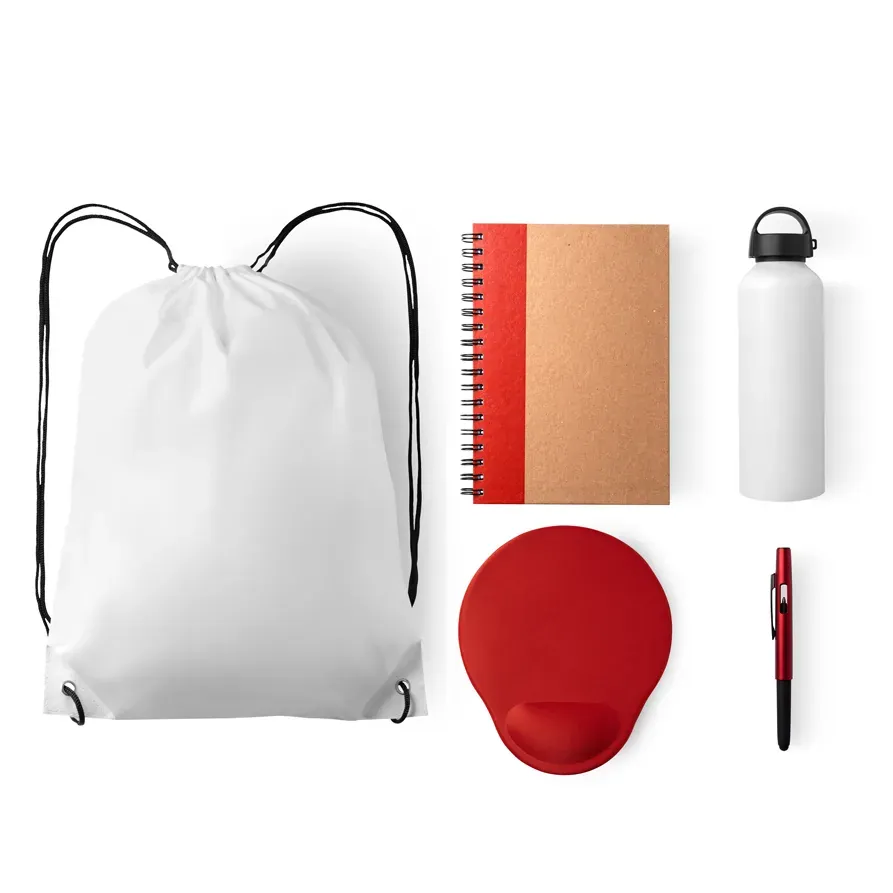 Kit Boas Vindas - 5 Pçs - Branco/Vermelho - Thumbnail 3