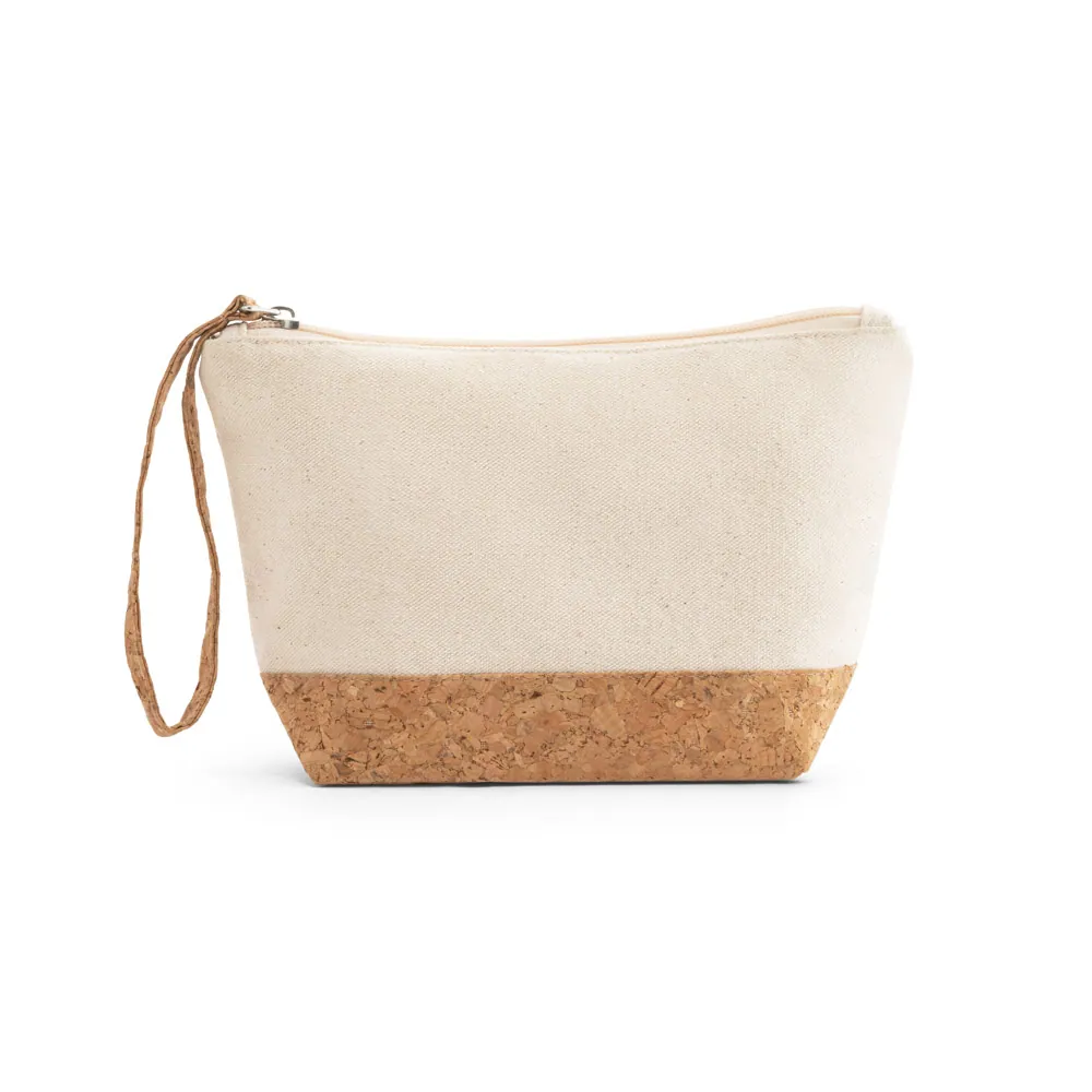 BLANCHETT. Bolsa de cosméticos 100% de algodão (280 g/m²) com detalhes em cortiça - Thumbnail 2