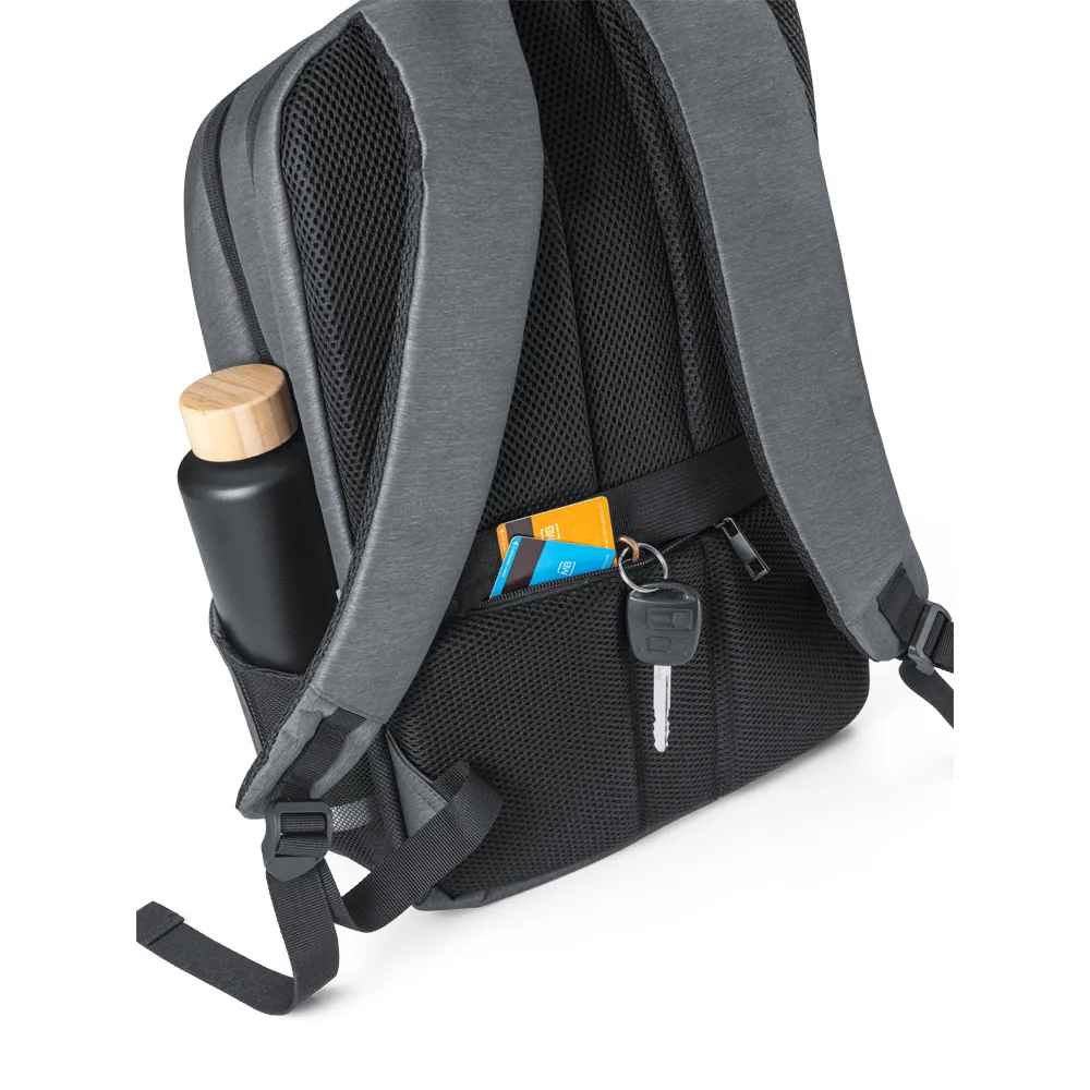 FORTALEZA. Mochila para notebook (17") em Nylon 2Tone impermeável (14 L) - Thumbnail 5