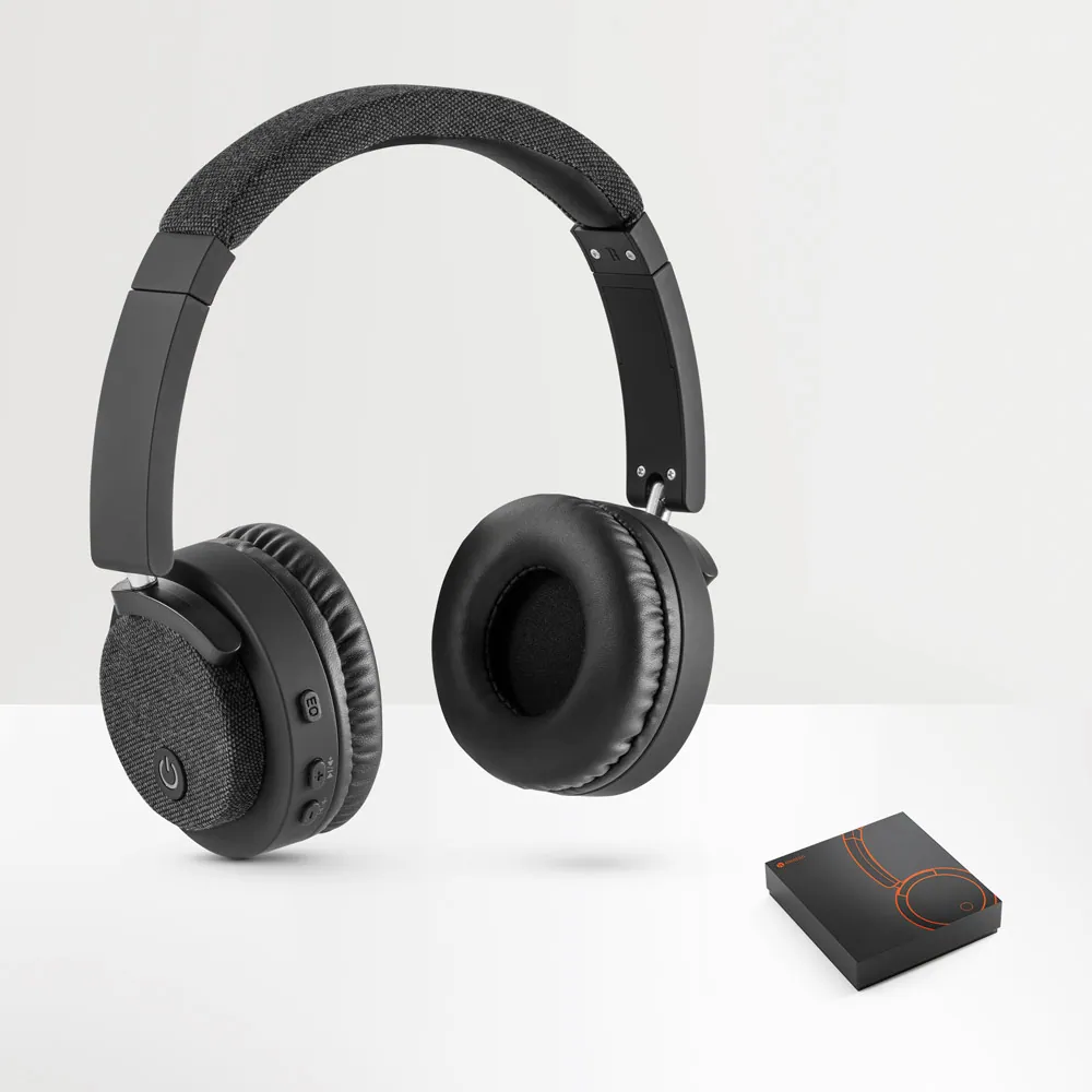 BEATDRUM. Fones de ouvido sem fios com autonomia de 16h, em ABS e tecido