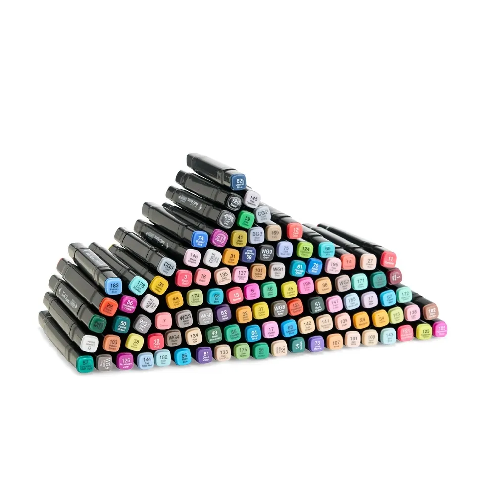 Kit Canetas Marcadoras Pontas Duplas 108 Cores - Thumbnail 7