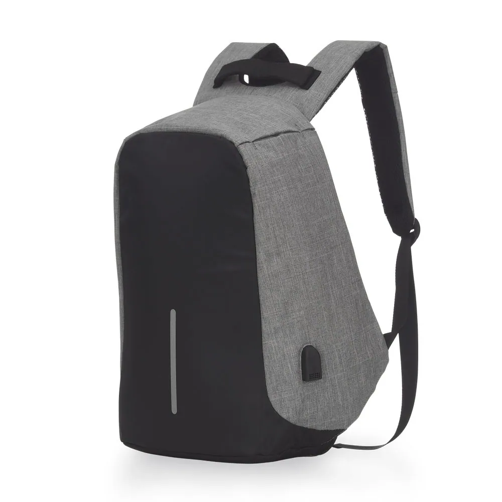 Mochila Poliéster Anti-Furto USB - Thumbnail 8