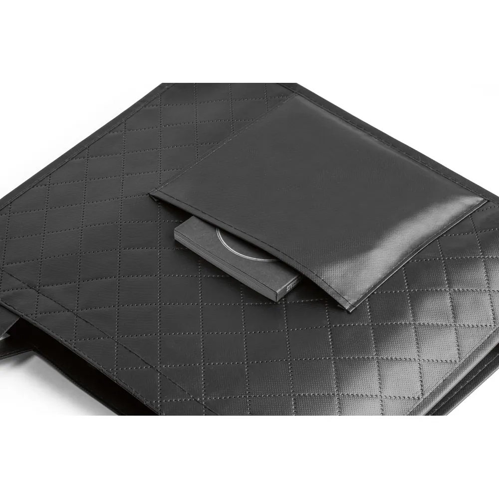 ARLETA. Sacola em non-woven laminado (110 g/m²) com bolso frontal (175 g/m²) - Thumbnail 3