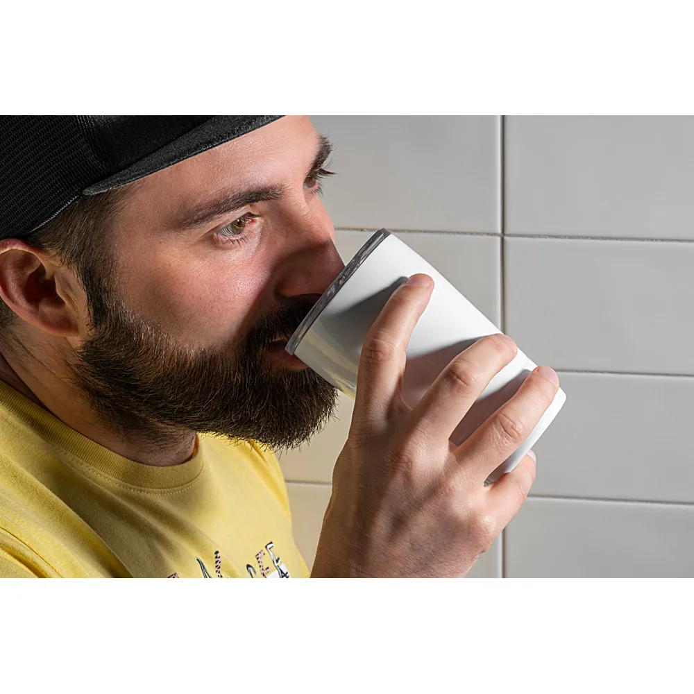 SLIDER. Copo de viagem térmico para sublimação em aço inox, de parede dupla isolada a vácuo (380 mL) - Thumbnail 8