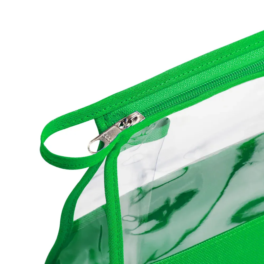 Necessaire Em Nylon 600 Pvc Verde - Thumbnail 3