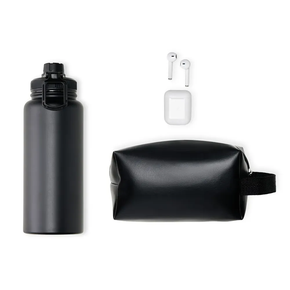 Kit Garrafa, Fone Bluetooth E Necessaire - 3 Pçs - Thumbnail 3