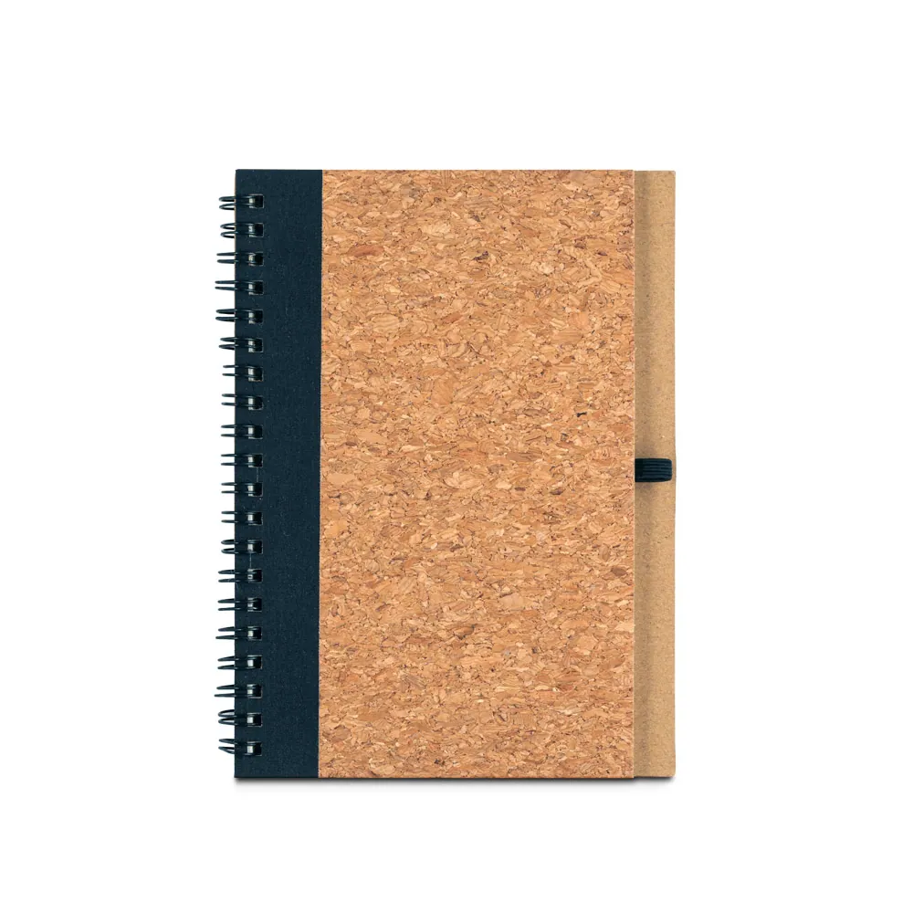 VICENTE. Caderno B6 de capa dura em cortiça e PET 100% reciclado, com páginas lisas recicladas - Thumbnail 2
