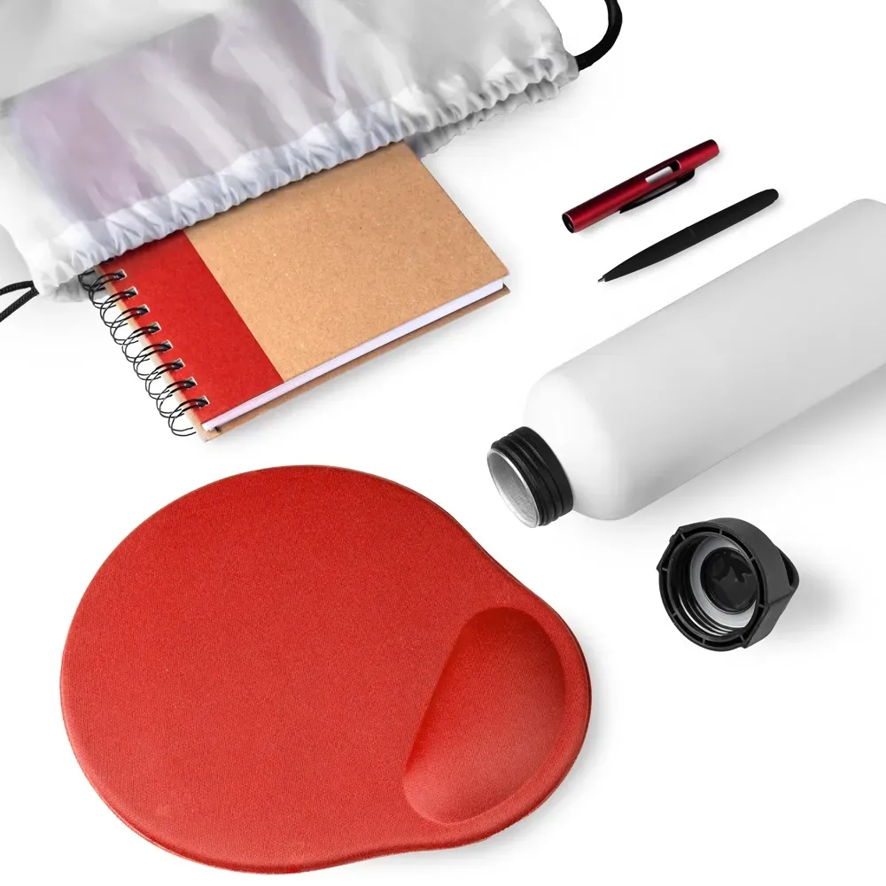 Kit Boas Vindas - 5 Pçs - Branco/Vermelho - Thumbnail 4