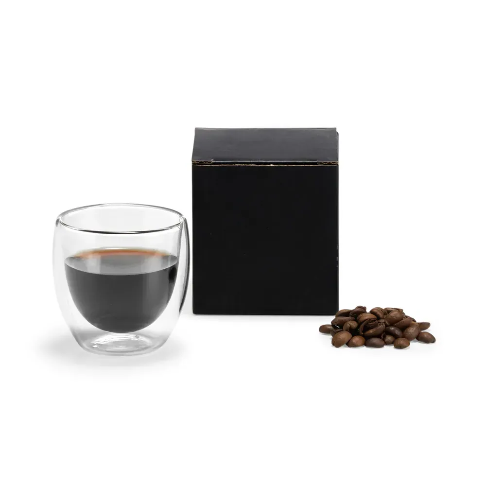 Copo Em Vidro Parede Dupla - 100 Ml