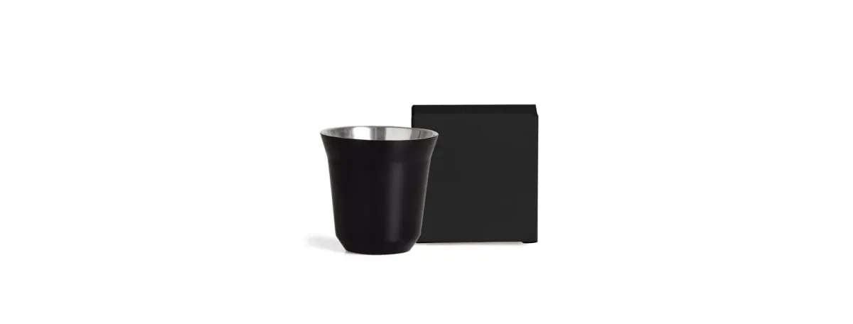 Copo Para Café Em Aço Inox - Preto - 60Ml
