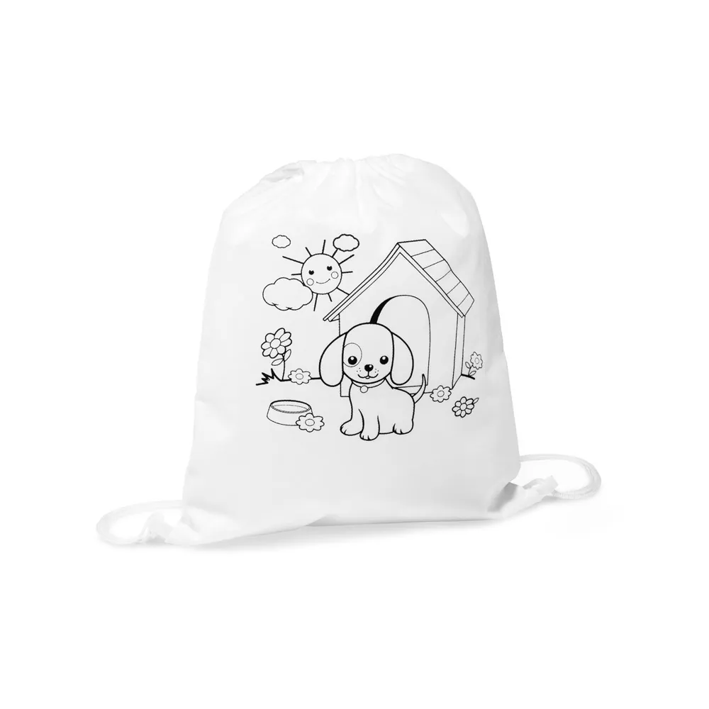 BALOO. Sacola tipo mochila para colorir em non-woven (80 g/m²) - Thumbnail 4