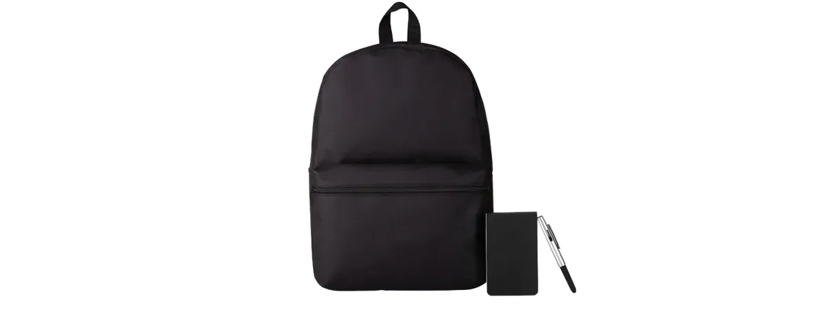 Conj. Mochila, Bloco E Caneta - 3 Pçs