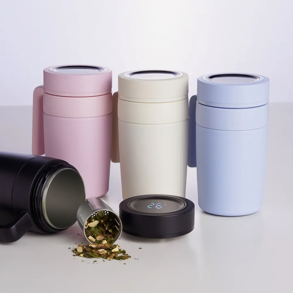 Caneca Térmica Inox 500ml com Display LED - Thumbnail 2
