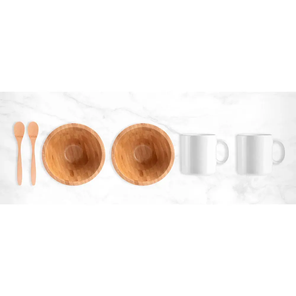 Kit Para Café Da Manhã Em Bambu - 6 Pçs - Thumbnail 2