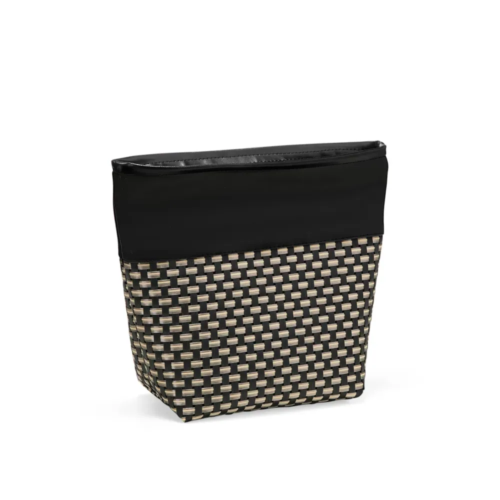 Necessaire Em Pvc E Material Sintético - Premium - Preto/Xadrez - Thumbnail 2