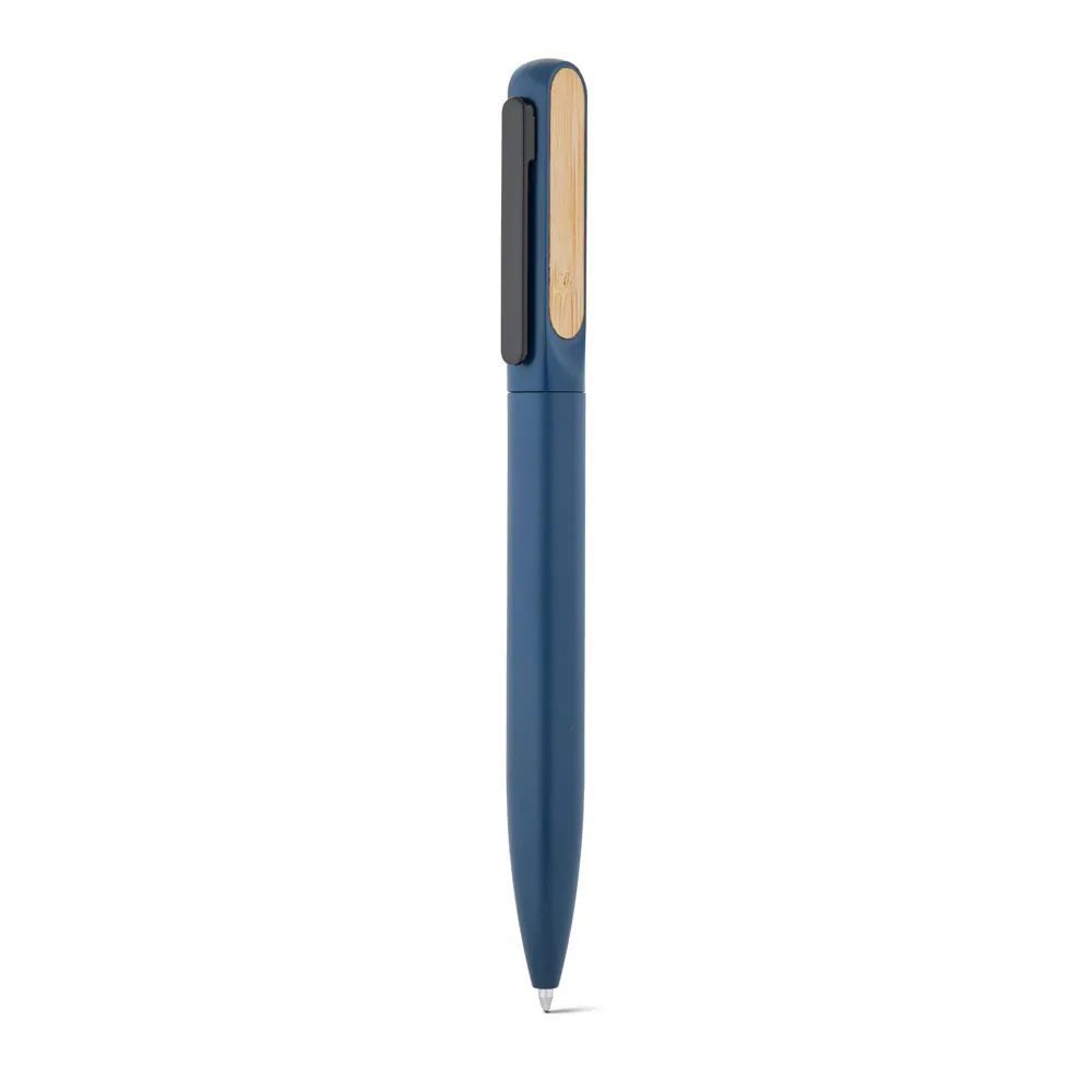 ORSON. Caneta esferográfica em alumínio 94% reciclado com detalhe em bambu e escrita em azul - Thumbnail 14