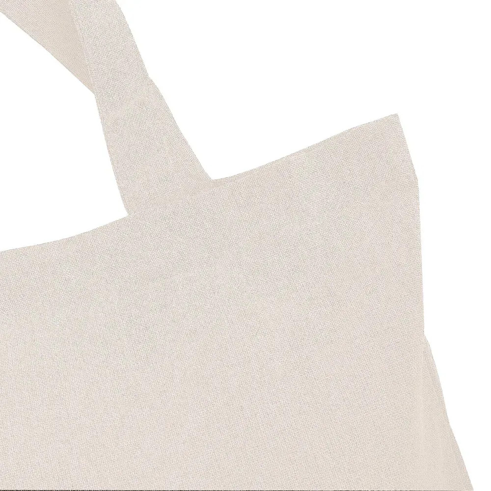 Sacola / Ecobag Em Algodão Reciclado - Natural - 38X42Cm - Thumbnail 3