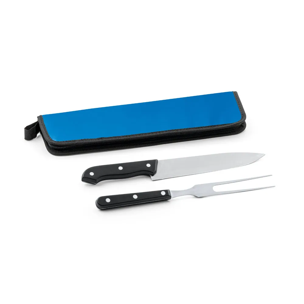 JULLEMIER. Kit churrasco em estojo de 210D com 2 utensílios em aço inox e PP - Thumbnail 7